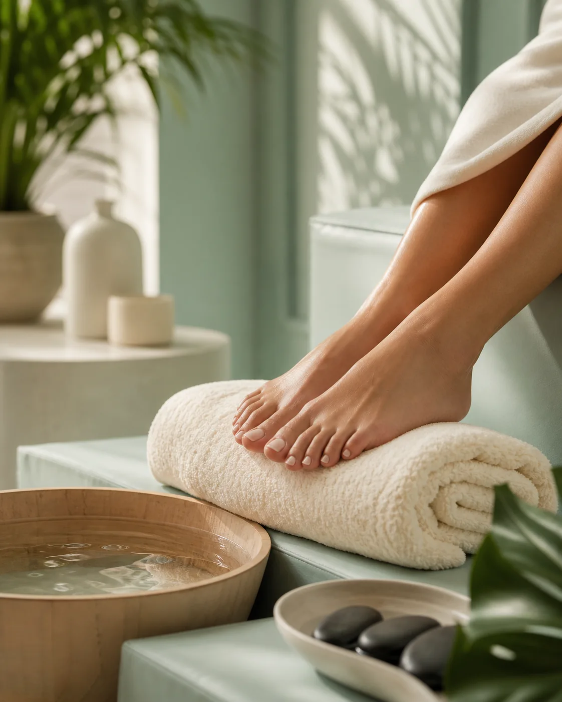 A relaxing spa pedicure experience